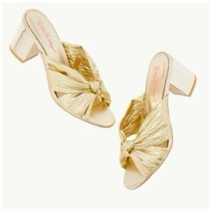 Gold Slide Sandals